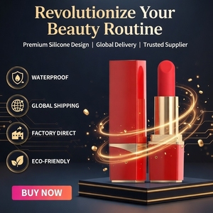 Mini Massaggiatore Vibrante Portatile in Silicone <span class=keywords><strong>Morbido</strong></span> a Forma di Rossetto con 10 Velocità, Impermeabile e Ricaricabile per Donne - Product Image 5