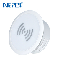 Prise de charge sans fil de bureau NEPCI XJY-DC-03-15W, chargeur de téléphone portable intégré, PD 3.0 QC3.0 5V/3A, PC ignifuge
