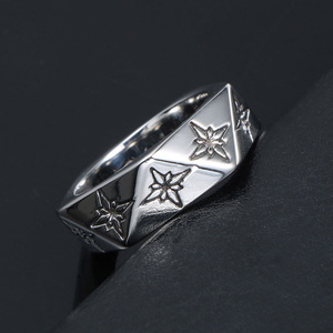Modern Fashion Rock <b>Titanium</b> Steel Star <b>Ring</b> Unisex Gift Jewelry SA1044 - Product Image 4