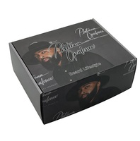 Boîte d'expédition personnalisée en carton ondulé rigide Kraft pour cosmétiques, emballage noir pour abonnement mensuel, boîte d'expédition pour chapeaux, logo personnalisé pour l'expédition