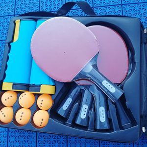 Set <span class=keywords><strong>de</strong></span> <span class=keywords><strong>Tenis</strong></span> <span class=keywords><strong>de</strong></span> <span class=keywords><strong>Mesa</strong></span> Portátil <span class=keywords><strong>de</strong></span> Madera <span class=keywords><strong>de</strong></span> Álamo con 2 Raquetas y 6 Pelotas para Entrenamiento <span class=keywords><strong>de</strong></span> Iniciación - Product Image 3