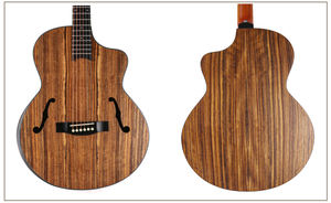 Китайская акустическая гитара с полым корпусом и боковым звуком, с F-образным отверстием - Product Image 3