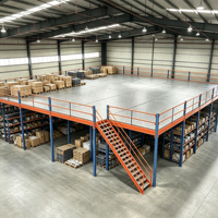 HONGXIN Étagère de mezzanine robuste personnalisable à niveaux multiples, sans boulons, en acier laminé à froid, avec revêtement en poudre et protection anticorrosion, capacité 1000 kg/m²
