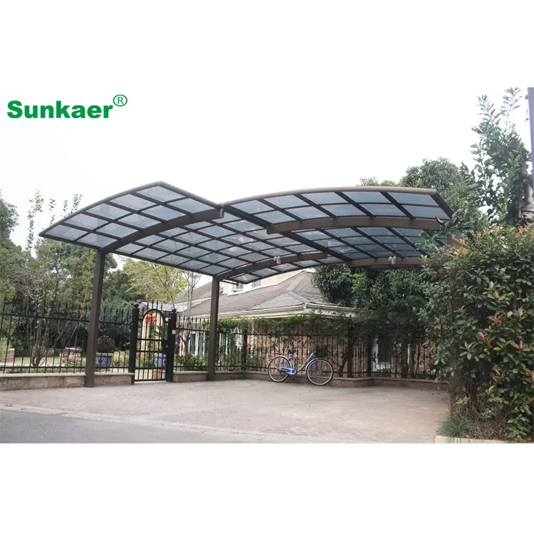 गर्म स्टील फ्रेम तह कार शेड कार tentpolycarbonate मजबूत पवन प्रतिरोधी आउटडोर carport