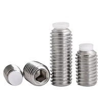 Vis de verrouillage hexagonales en acier inoxydable 304 DIN915 pour robinets, écrous hexagonaux M2 M3 M4 M5 M6, douilles hexagonales, vis de verrouillage à têtes en caoutchouc