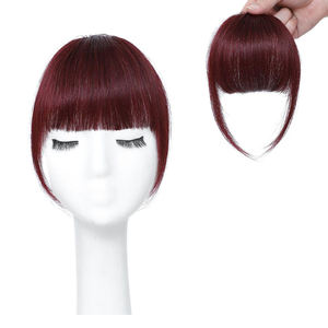 Vêtements quotidiens <span class=keywords><strong>fausse</strong></span> <span class=keywords><strong>frange</strong></span> vaporeux brun clair 100% vraies extensions de cheveux humains <span class=keywords><strong>fausse</strong></span> <span class=keywords><strong>frange</strong></span> postiches pour les femmes - Product Image 2