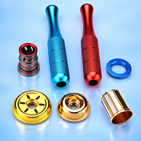 Komponen Mesin CNC Kustom, Gagang Kontrol Aluminium Knurled, Bagian Presisi Anodized untuk Mesin Industri