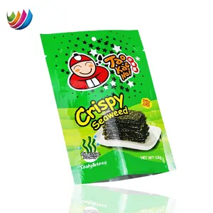 Custom Food Sealing Pouch Mylar Aluminum Foil Crispy Chips Plastic Packaging Bag For Nori Seaweed Snack