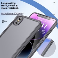 Coque de téléphone portable pour XS Max, semi-transparente, en silicone givré, ultra-fine, respirante, anti-chute, anti-traces de doigts, avec protection de l'appareil photo