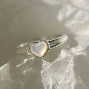 Anillos Ajustables Abiertos Plateados Versátiles y Sencillos para Mujer, Anillos Coreanos Dulces con Concha Blanca y Corazón de Luz de Luna, Regalos para Enamorados - Product Image 5