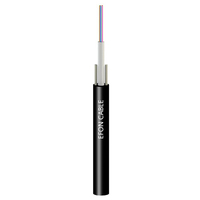Harga Bagus 4 6 8 12 Core Mode tunggal saluran udara luar ruangan kabel serat optik Non lapis baja GYFXTY FRP kekuatan kabel serat optik
