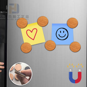 12 pièces aimant de réfrigérateur en bois blanc rond aimants de réfrigérateur décoratifs en bois pour tableau blanc réfrigérateur cuisine bureau école <span class=keywords><strong>casier</strong></span> - Product Image 3