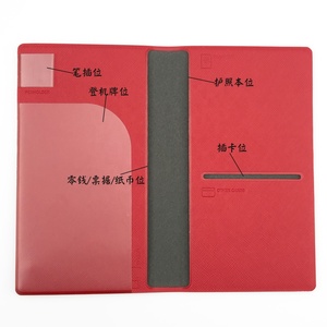 Portefeuille porte-passeport en cuir PU 2023, motif grain croisé, porte-cartes de passeport, housse de protection, organiseur de <span class=keywords><strong>documents</strong></span> de voyage - Product Image 5