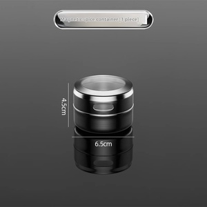 Direct Factory Sale-Stainless Steel Magnetic Seasoning Jar Lid Wall-Hanging Multifunctional Non-Perforated Condiment Storage <b>Box</b> - Product Image 6