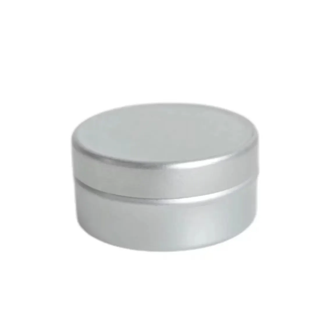 Petites boîtes rondes en métal de luxe de 2oz sans soudure en aluminium pour feuille de thé, pot pour baume à barbe avec couvercle supérieur à vis