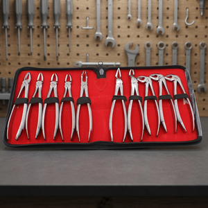 Ensemble de pinces orthodontiques dentaires 10 pièces en acier inoxydable, forceps d'extraction, kit d'instruments manuels pour usage dentaire, certifié CE Classe I - Product Image 3