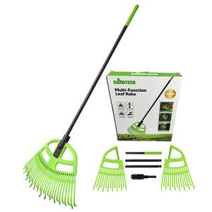 Râteau à feuilles et ramasse-feuilles 2 en 1 Vertak, râteau à main pour ramasser les feuilles et l'herbe avec manche long détachable - Product Image 1