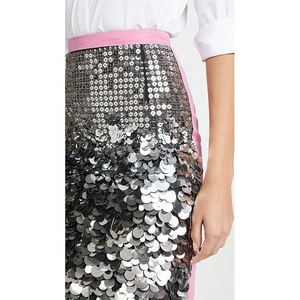 Otoño alta cintura Casual largo A-Line Bodycon falda vestidos de talla grande gris Tie-Dyed Sequin <span class=keywords><strong>Back</strong></span> con cintura natural - Product Image 5