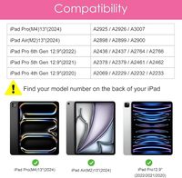 Coque pour iPad Pro 13 ''(M5/M4) et pour iPad Air 13'' (M2), housse de protection résistante aux chocs avec béquille intégrée