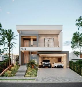 Villa de luxe avec double garage, maison préfabriquée utilisant des murs composites et une structure en acier léger à bas <span class=keywords><strong>prix</strong></span> - Product Image 1