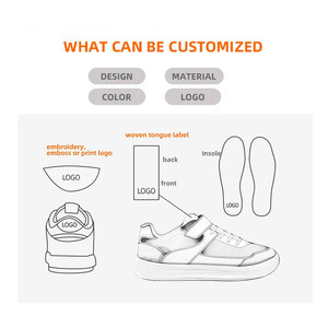 Nouvelles baskets personnalisées pour enfants, options multicolores, fermeture auto-agrippante, design à coussin d'air, fabrication OEM avec logo personnalisé pour filles et garçons - Product Image 2