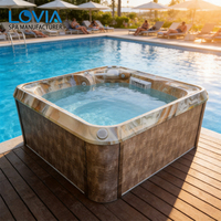 Spa extérieur LOVIA, bain à remous hydrothérapeutique, bain à remous extérieur Balboa, baignoire à remous écoénergétique en acrylique pour 6 personnes
