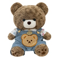 Boneka Beruang Duduk Bergaya Kartun Lucu dengan Harness, Mainan Plush Super Lembut, Hadiah Ulang Tahun, Hadiah Liburan, Hadiah Mesin Cakar