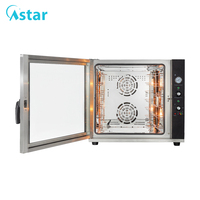Four à convection électrique 5 plateaux Pizza Four à pâtisserie commercial avec cuisinière à 4 brûleurs avec équipement de cuisson ooni 50*50