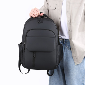 Points Business <b>Backpack</b> 15 Inches Laptop Bag <b>Large</b> Capacity Casual Travel <b>Backpack</b> For Men Women Solid Color Black Gray - Product Image 4