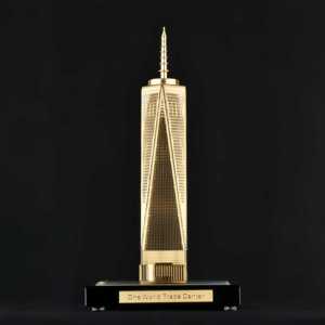 Mô hình tòa nhà bằng thép không gỉ pha lê cao cấp, khắc laser thủ công, mạ vàng, tùy chỉnh OEM cao cấp, quà tặng VIP dành cho doanh nghiệp - Product Image 3