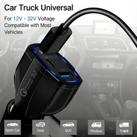 Chargeur de voiture 90W à 3 ports USB C PD 3.0, charge rapide, adaptateur allume-cigare Type C + USB A 30W 12V 24V 90W