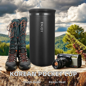 Flacon à vide coréen créatif en acier inoxydable à double poche 350ml petite tasse droite pour hommes et femmes-pour la rentrée des classes - Product Image 3