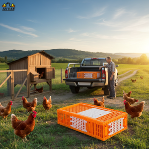 New Triple Door PE Material Chicken Transport Coop for 12-16 Chickens All Seasons Use with Long Service Life and 1 Year Warranty - Product Image 3