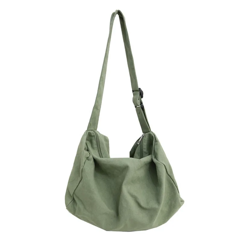 Custom Logo Printed Wholesale Women Sling Shoulder Handbags Durable Canvas Messenger Hobo Bag Tote Crossbody Bags