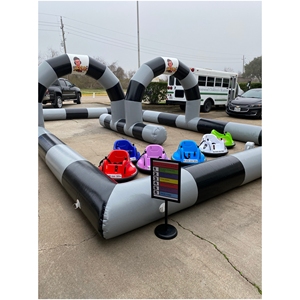 Pista de Carreras Inflable de PVC <span class=keywords><strong>para</strong></span> Autos de Choque, 4x4m, Certificación CE, con Soplador Gratuito <span class=keywords><strong>para</strong></span> Niños - Product Image 6