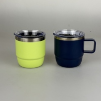 Taza de Café Personalizada de Acero Inoxidable de 4oz 6oz 8oz con Revestimiento Cerámico, Asa y Termo para Bebidas Frías, Regalo Empresarial, Tazas para Sublimación