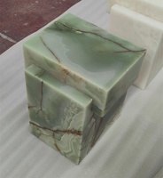 Table d'appoint en pierre d'onyx vert, meuble de salon moderne, Table d'appoint de luxe en marbre d'onyx