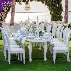 Low Price French Style Furniture <b>White</b> Louis Round-Backed Restaurant Wedding <b>Dining</b> <b>Chair</b> Solid Wood - Product Image 1