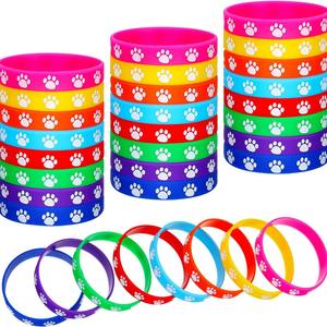 צמיד גור סיליקון צבעוני עם כלב פוא הדפסה של כלב יצירתי נושא גומי עבור אירועי חיות מחמד אספקה - Product Image 2