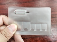 Porte-carte SIM personnalisé en PVC Porte-carte d'identité, Pochette en plastique pour carte Micro Nano SIM, Pochette pour carte SIM avec impression LOGO