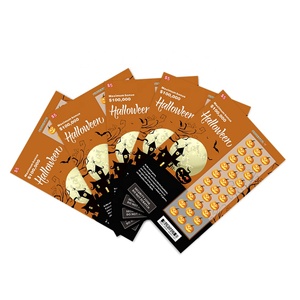 Big Win Lottery Ticket <b>Scratch</b> and Win Halloween Lucky Prize HD Printing Services with Lottery System - Product Image 3
