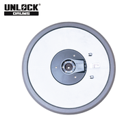 Cymbale électronique multifonctionnelle UNLOCK CY-17R/G 17 pouces (Cymbale de rythme/Crash/Hi-Hat) |   Surface en caoutchouc gris silicone de haute qualité 2,1 kg