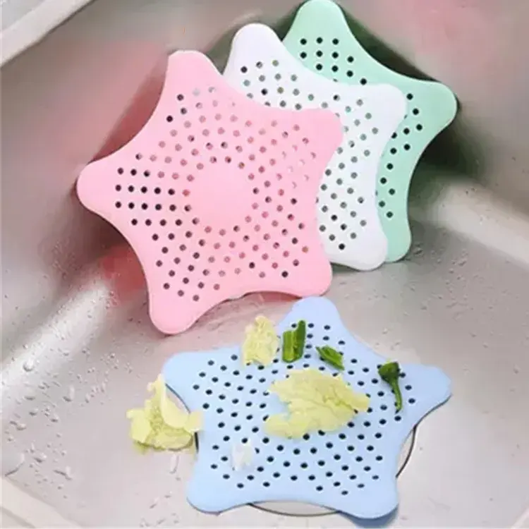 Hair Catcher Drain Protector Silicone Sink Strainer Drain Cover Hair Stopper Hair Trap Filter For Kitchen Bathroom