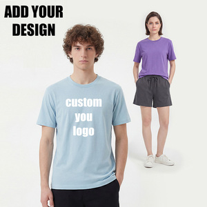 Tee Custom 100% Cotton Tshirt Printing Homme Clothing Wholesale T Shirts Premium Short Sleeve Blank Plain T‑Shirts For Men - Product Image 3