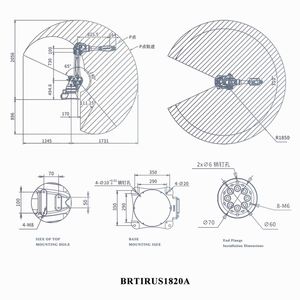 Bras robotique intelligent économique à 6 axes de 1850 mm et 20 kg, bras industriel à 6 axes très vendu, bras robotique pour pulvérisation de matériaux - Product Image 5