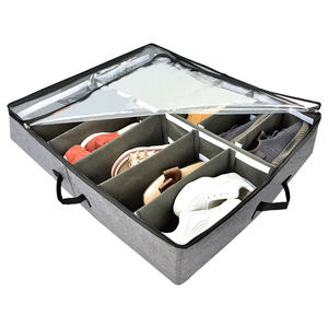 Underbed Storage Bag Under The Bed Shoes Organizer With Removable Board Fits