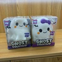 Juguete Blandito de Fantasma de Halloween con Lazo, Juguete Kawaii de Fantasma Adorable para Apretar en Caja de Regalo, Juguetes Antiestrés Fidget