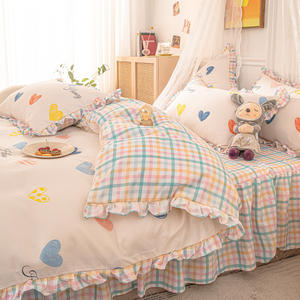 Orean-Conjunto de ropa de cama de cuatro piezas, falda de cama de Cachemira de planta de encaje esmerilado grueso, versión 2023 - Product Image 3