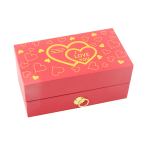 Two Layer Drawer Black Cardboard Gifts Custom Luxury Wedding Favors Chocolate Box - Product Image 3