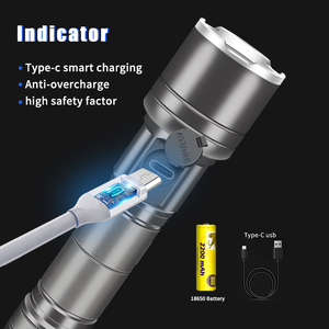 C10 sạc <span class=keywords><strong>LED</strong></span> Đèn pin lumens cao siêu sáng Zoomable không thấm nước cắm trại & khẩn cấp Tầm xa Công cụ mạnh mẽ - Product Image 2